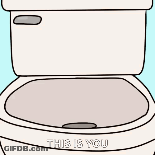 A Cartoon Drawing Of A Poop With A Fly On Top Of It And The Words This Is You Below It GIF