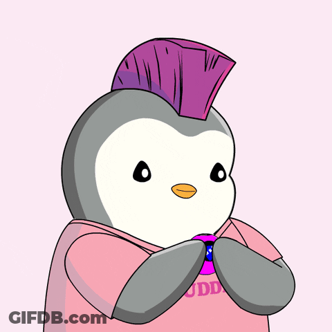 A Cartoon Drawing Of A Purple Object With A Black Circle In The Middle GIF