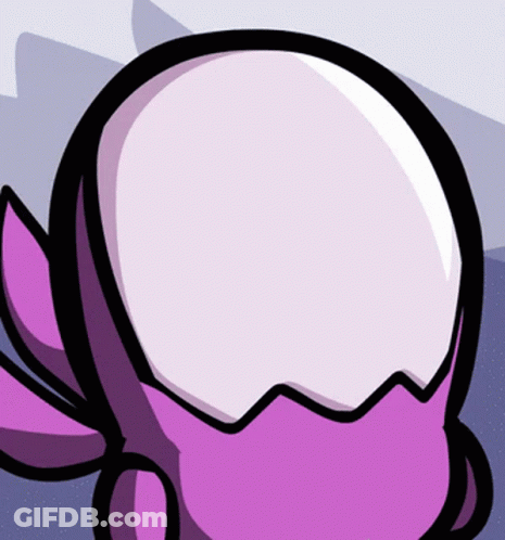 A Cartoon Drawing Of A Purple Object With A White Outline GIF