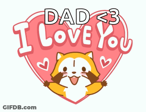 A Cartoon Drawing Of A Raccoon In A Heart That Says I Love You GIF