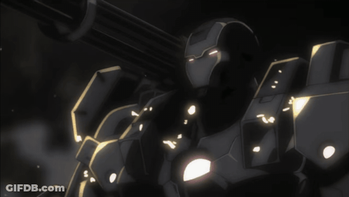 A Cartoon Drawing Of A Robot With The Number 7 In The Background GIF