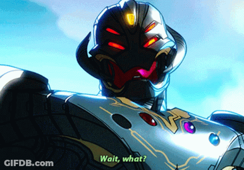 A Cartoon Drawing Of A Robot With The Words Wait What Below It GIF