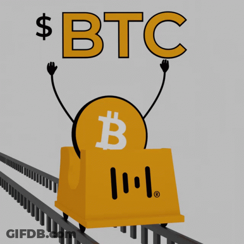 Roller Coaster With BTC Above It GIF