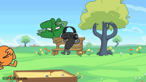 A Cartoon Drawing Of A Sandbox With The Letter P In The Background GIF