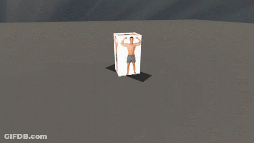 A Cartoon Drawing Of A School Bus With A Man Standing Behind It GIF