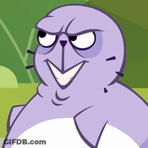 A Cartoon Drawing Of A Seal With A Serious Look On Its Face GIF