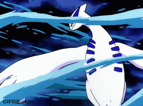 A Cartoon Drawing Of A Shark With Blue Stripes On It GIF