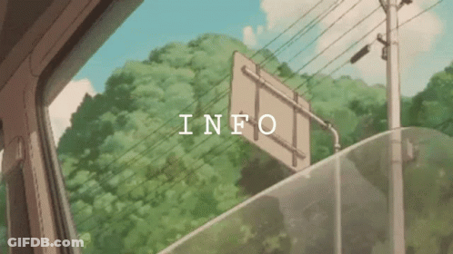 A Cartoon Drawing Of A Sign That Says Info On It GIF