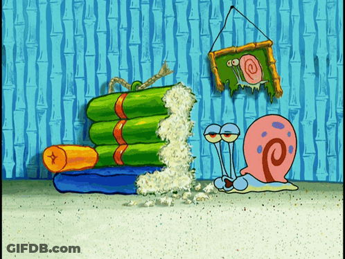 A Cartoon Drawing Of A Snail With A Picture Of A Snail Hanging On The Wall GIF