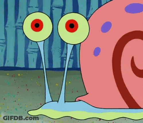 A Cartoon Drawing Of A Snail With Big Eyes And Long Tentacles GIF