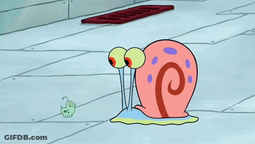A Cartoon Drawing Of A Snail With The Letter P On Its Shell GIF