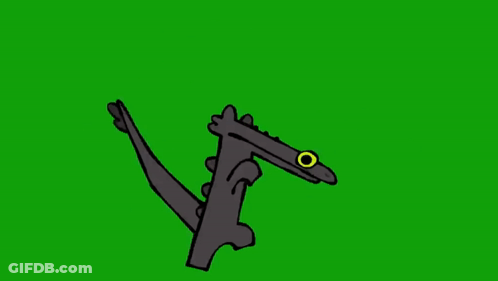 A Cartoon Drawing Of A Snake With A Long Tail On A Green Screen . GIF