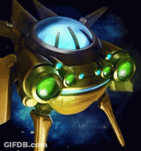 A Cartoon Drawing Of A Space Ship With Green Lights On It GIF
