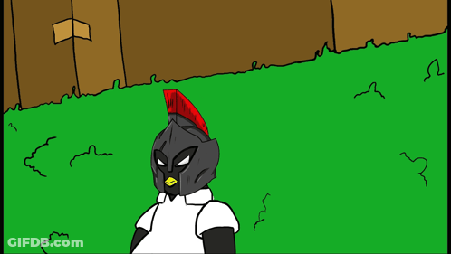 Cartoon Spartan With Mohawk GIF