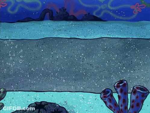 A Cartoon Drawing Of A Spongebob Scene With A Spongebob Swirl In The Background GIF