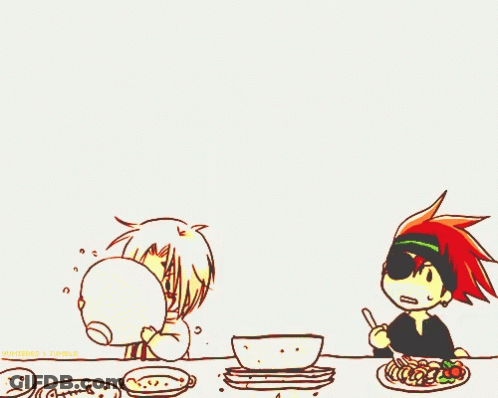 A Cartoon Drawing Of A Stack Of Bowls And Plates With The Words " Hunteres Tumblr " On The Bottom GIF