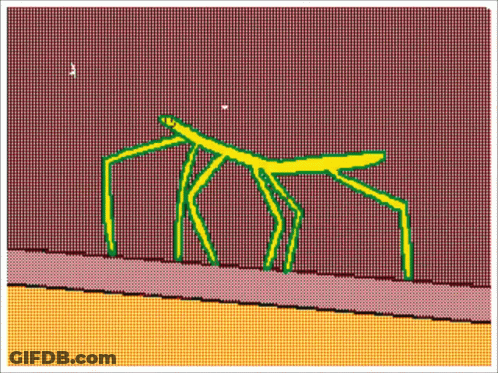 A Cartoon Drawing Of A Stick With Long Legs GIF