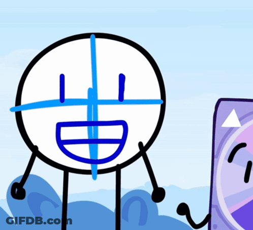 A Cartoon Drawing Of A Target With A Smiley Face On It GIF