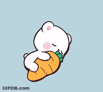 A Cartoon Drawing Of A Teddy Bear Holding Another Teddy Bear On A Blue Background GIF