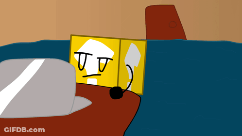 A Cartoon Drawing Of A Toaster And A Block With A Microphone On It GIF