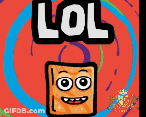 A Cartoon Drawing Of A Toaster Pastry With Tears Coming Out Of Its Eyes And The Words Lol Above It GIF
