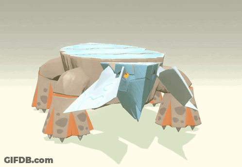 A Cartoon Drawing Of A Turtle With Sharp Claws And Spikes GIF