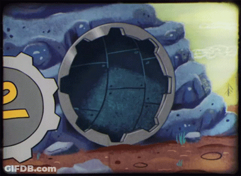 A Cartoon Drawing Of A Vault Door With The Number 2 On It GIF