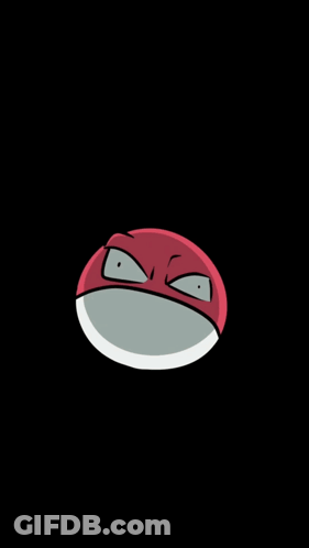 A Cartoon Drawing Of A White Sphere With A Pink Center GIF