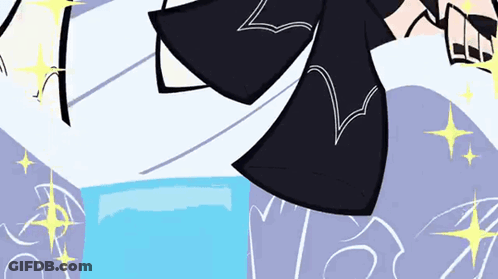 A Cartoon Drawing Of A Woman In A Black Dress GIF