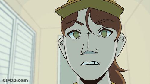 A Cartoon Drawing Of A Woman Wearing A Hat And Making A Sad Face GIF