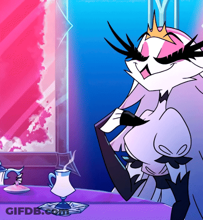 A Cartoon Drawing Of A Woman With A Crown On Her Head GIF