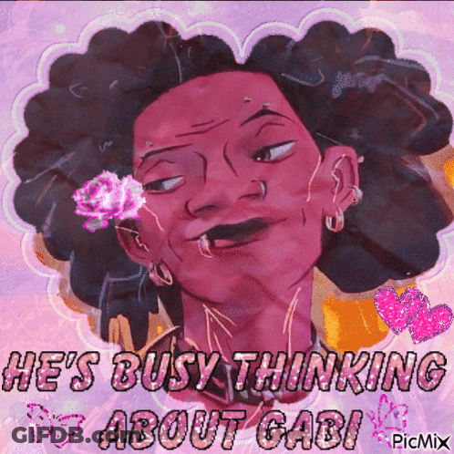 Woman With Flower In Hair Thinking About Gabi GIF