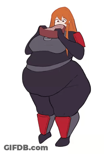 A Cartoon Drawing Of A Woman With A Large Belly And The Word Burst Written On It GIF