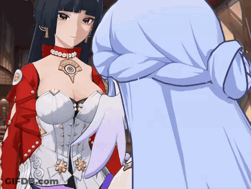 A Cartoon Drawing Of A Woman With A Necklace That Says ' Cooo ' GIF