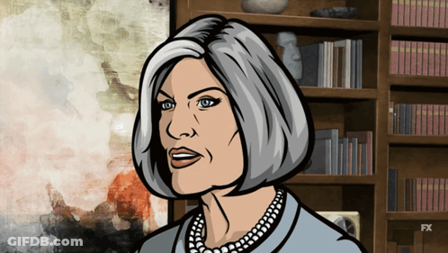 A Cartoon Drawing Of A Woman With A Pearl Necklace GIF