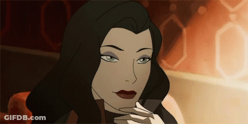 A Cartoon Drawing Of A Woman With Long Black Hair GIF