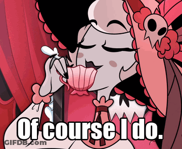 A Cartoon Drawing Of A Woman With The Words Of Course I Do Below Her GIF