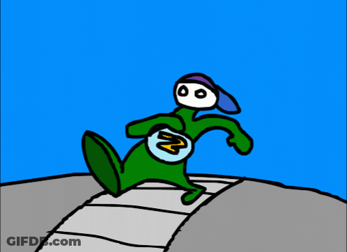 A Cartoon Drawing Of A Worm With The Letter Z In It GIF