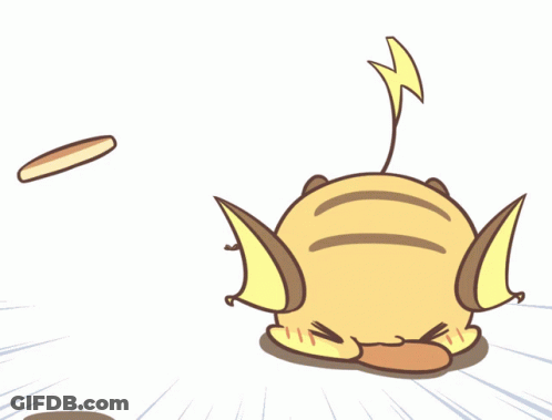 Yellow Animal With Horns And Lightning Bolt GIF