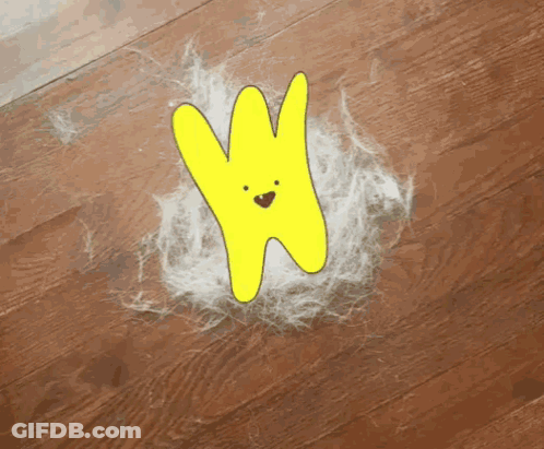A Cartoon Drawing Of A Yellow Bunny With A Brown Face GIF