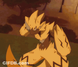 Cartoon Yellow Pokemon With Z On Chest GIF