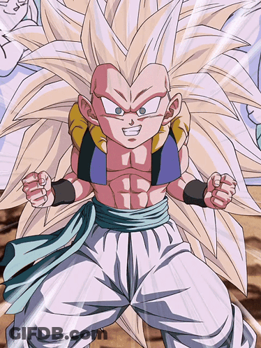 A Cartoon Drawing Of A Young Boy With A Very Long White Hair GIF