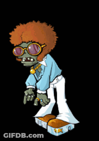A Cartoon Drawing Of A Zombie With An Afro Wearing Sunglasses GIF