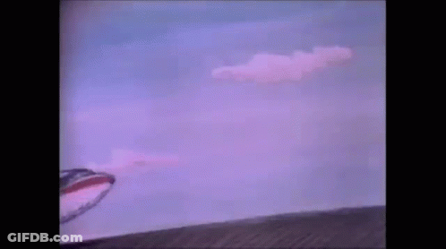 A Cartoon Drawing Of An Airplane Taking Off From An Airport Runway . GIF