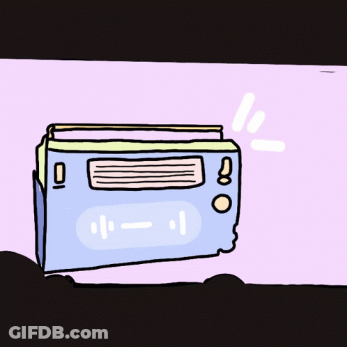 A Cartoon Drawing Of An Old Fashioned Radio With The Letters I And Ii On It GIF