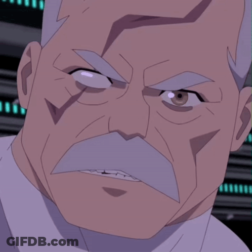 A Cartoon Drawing Of An Old Man With A White Mustache GIF