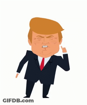 A Cartoon Drawing Of Donald Trump Giving A Thumbs Up GIF