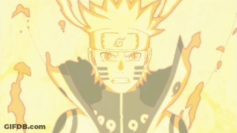 A Cartoon Drawing Of Naruto With A G On His Head GIF