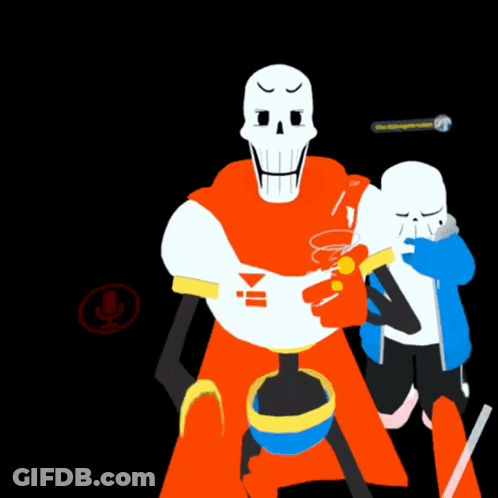 A Cartoon Drawing Of Papyrus And Sans Playing A Game GIF