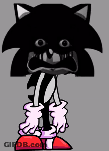 A Cartoon Drawing Of Sonic The Hedgehog With A Scared Face GIF